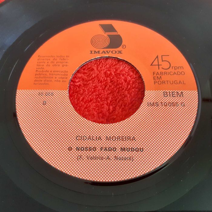 Disco Vinil Single Cidalia - Falta Aqui uma Ceifeira / O Nosso Fado Mudou