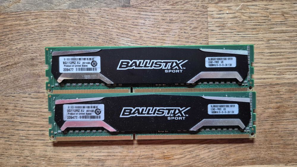 Pamięć RAM CRUCIAL Ballistix Sport DDR3 16GB (2x8GB) 1600MHz BLS8G3D1609DS1S00.16FER