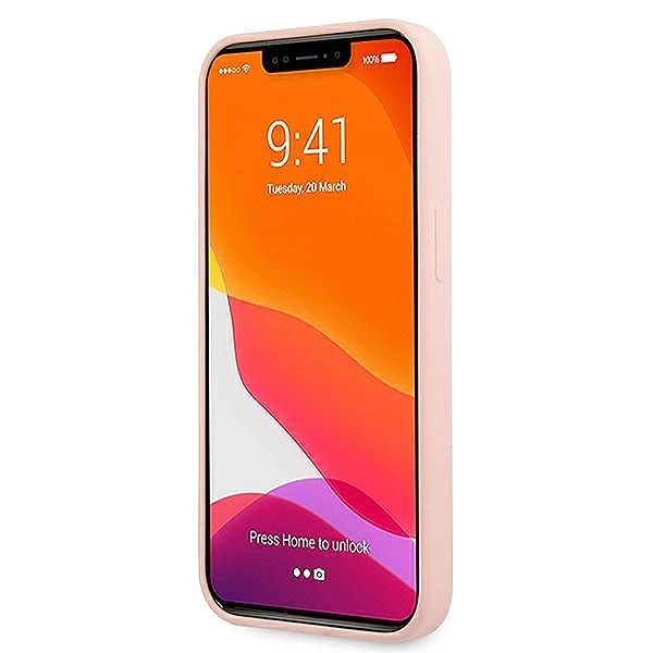Etui Guess Silicone 4G Logo na iPhone 13 mini - różowe
