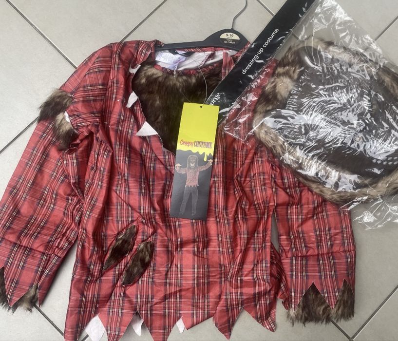 Kostium stroj przebranie roz.11/12 lat Wilkolak halloween