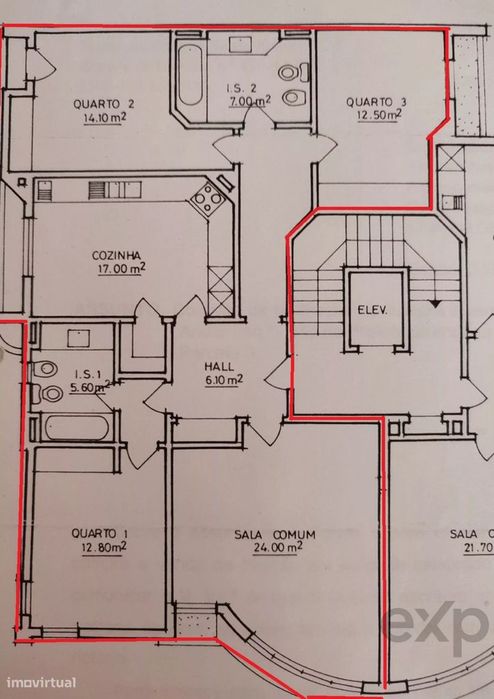 Apartamento T3 no centro de Olhão.