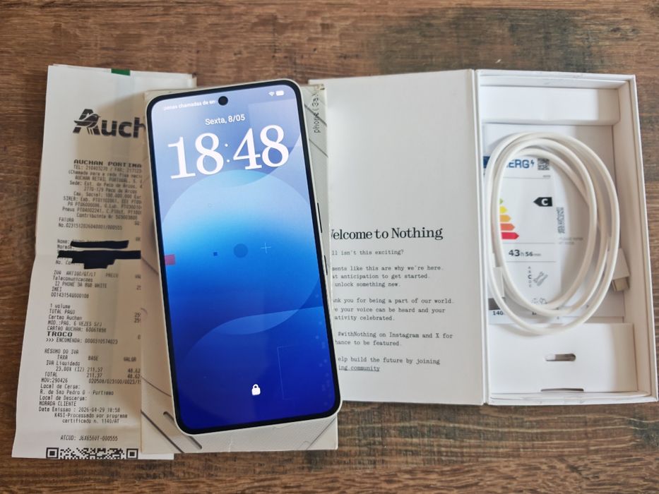 Nothing Phone 3A 5G 6.77" 8GB/128GB Dual Sim Branco Seminovo C/Garantia Aceito Retomas