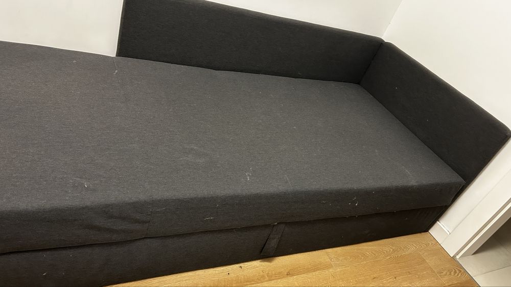 Leżanka szara 90x200