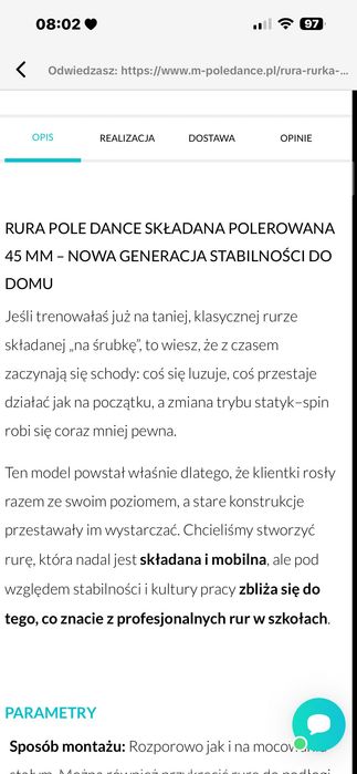 Rura do pole Dance