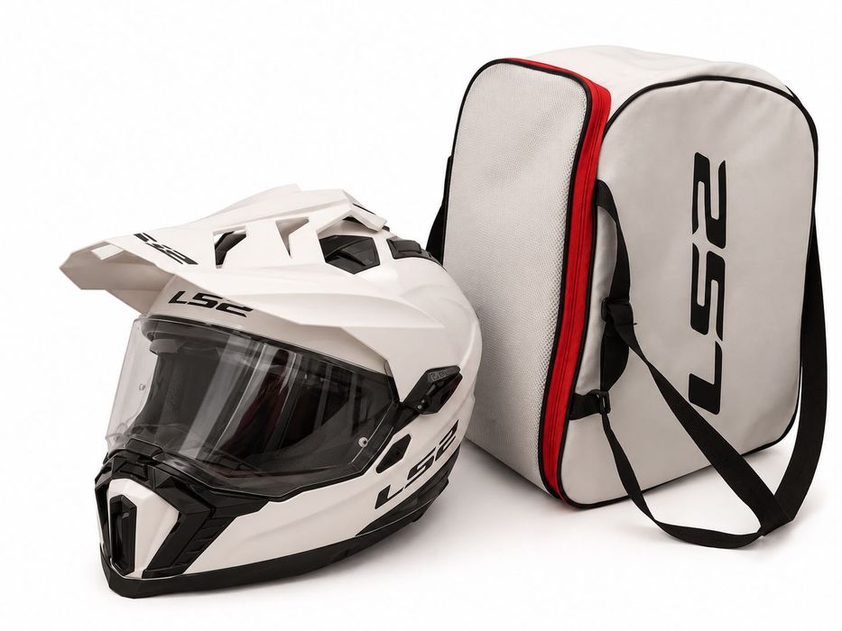 Capacete LS2 MX701 Explorer Branco – Tamanho L + Pinlock + Bolsa
