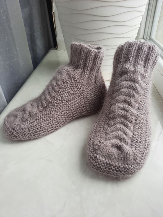 Вязанные носочки тапочки