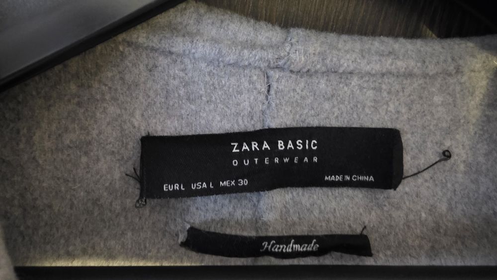 Piękny wełniany lekki płaszcz zara rozm L