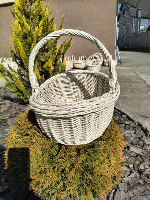 Плетений великодній кошик з лози  Ручна робота  Натуральна лоза