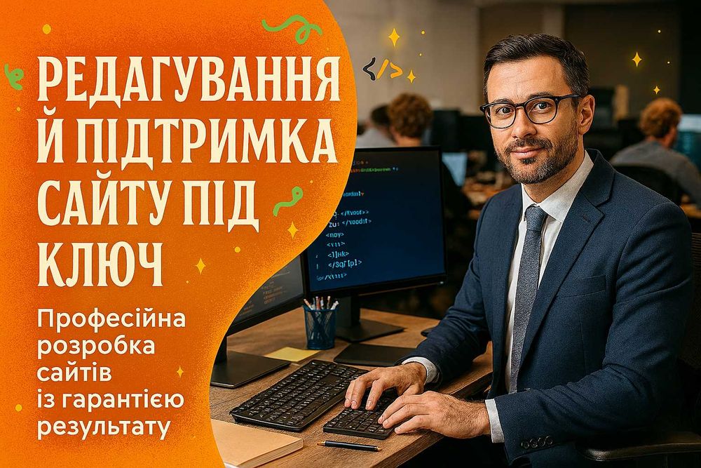 Обслуговування та підтримка вебсайтів: редагування контенту, супровід