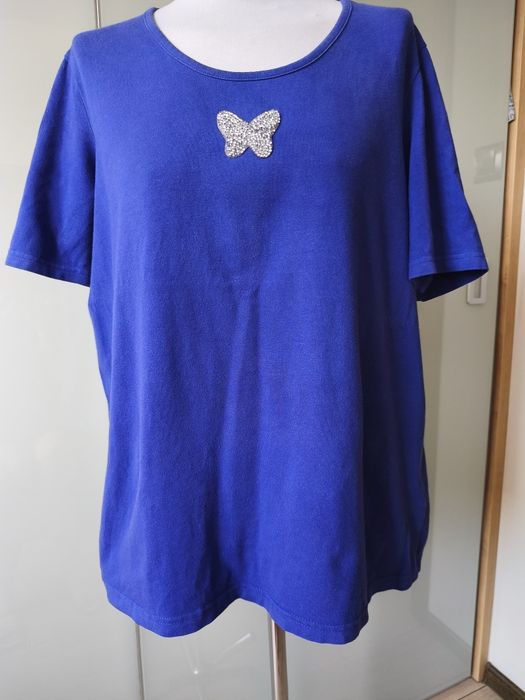 Koszulka bawełniana granatowa duża 3xXL/46/18 Atelieres t-shirt