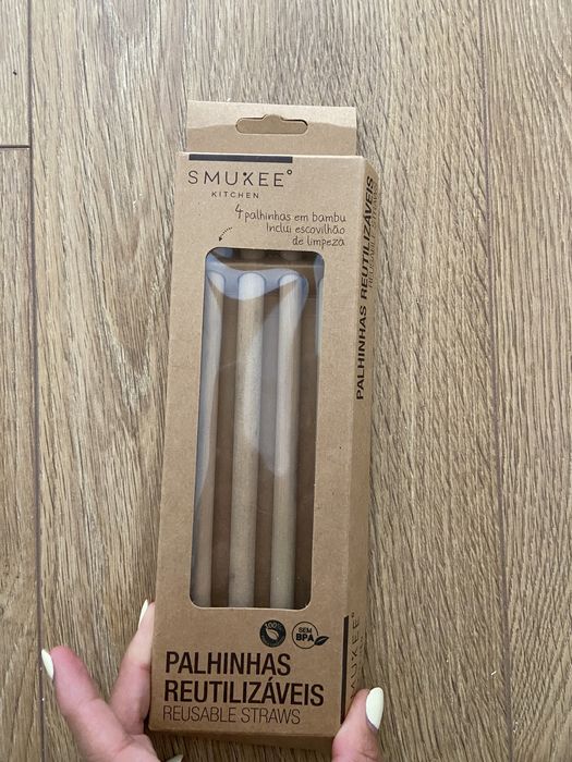 Vendo kit de 4 palhas bambu + escovilhao