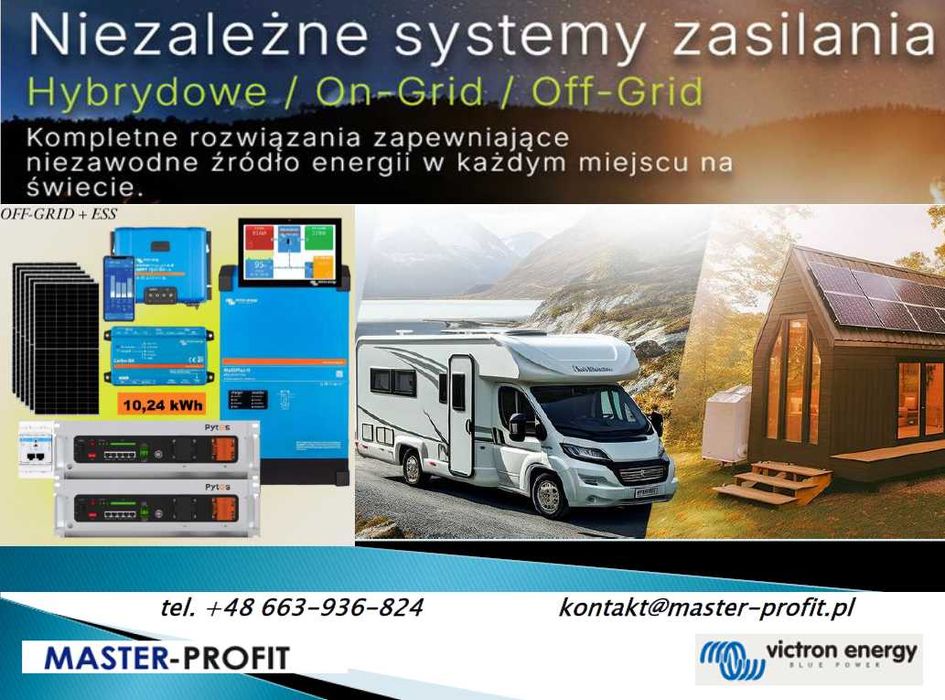 Zestaw Solarny Kamper, Off-Grid, Victron Energy