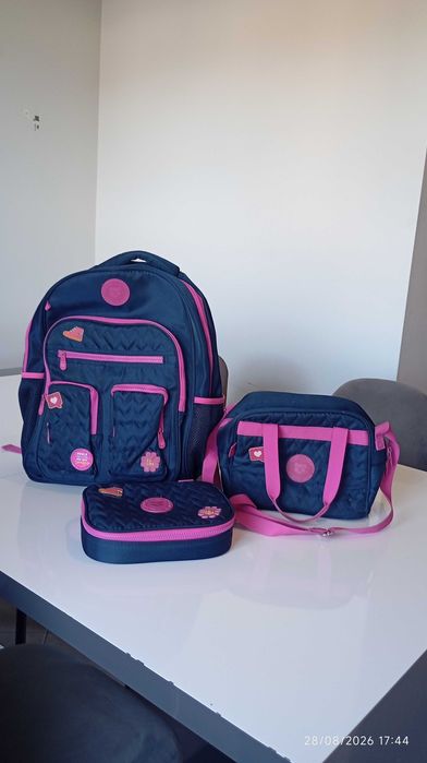 Conjunto Mochila , Lancheira Térmica e Porta lápis