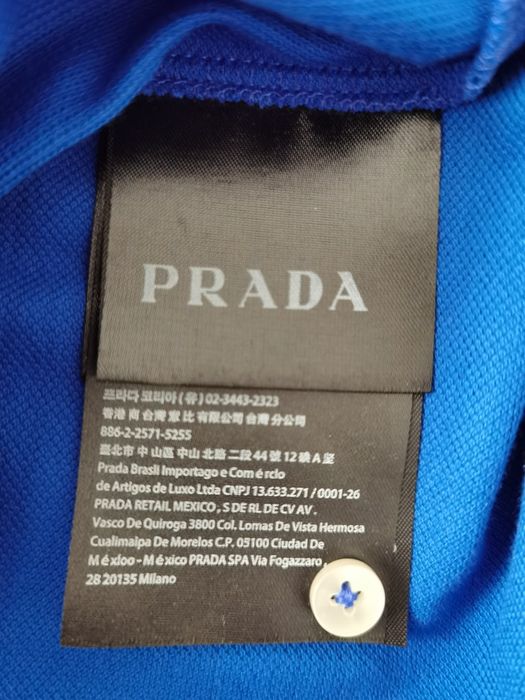 Prada koszulka polo chabrowa