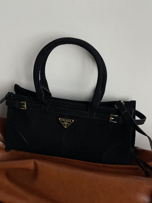 Prada Medium Suede Tote Bag