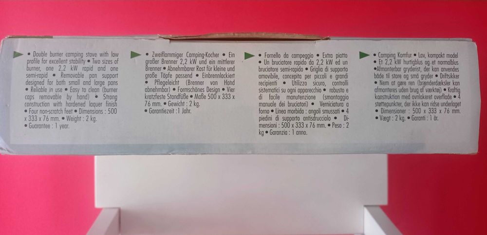 Fogão Campismo 2 Bicos Campingaz Azur 2 (Fabricado em França) - NOVO na Caixa