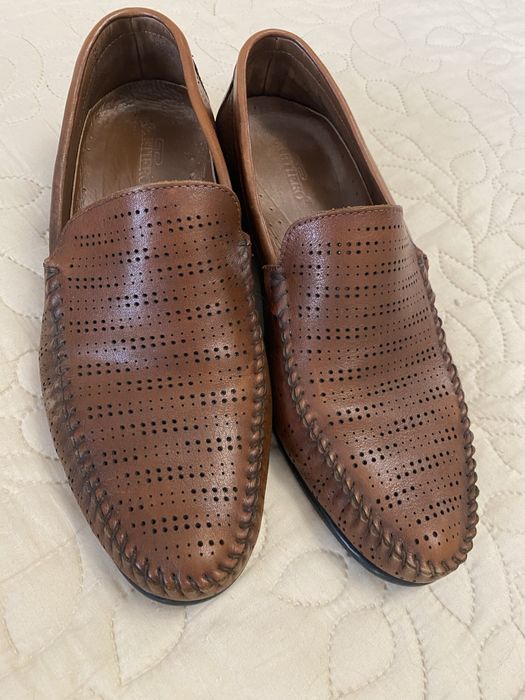 Чоловічі презентабельні шкіряні лофери. Розмір 45
