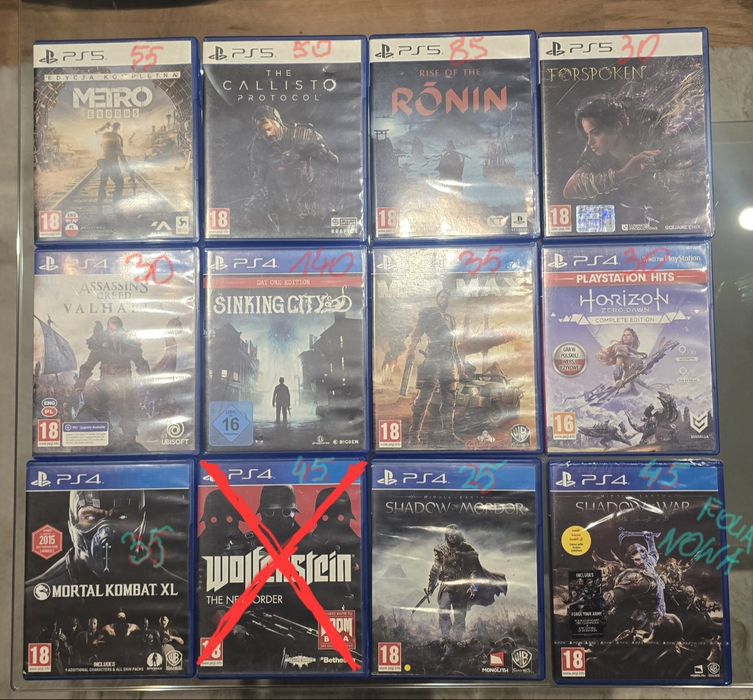 Gry ps4/ps5 całość lub pojedynczo