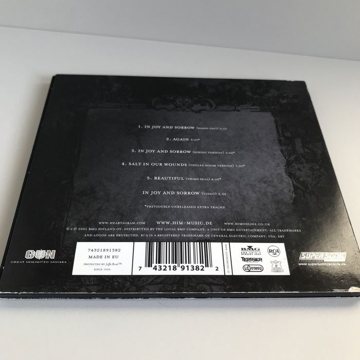 HIM In Joy and Sorrow CD Single Germany Фирма