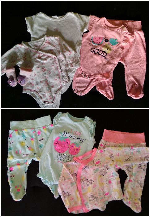 Zestaw ubranek 56-68 dziewczynka