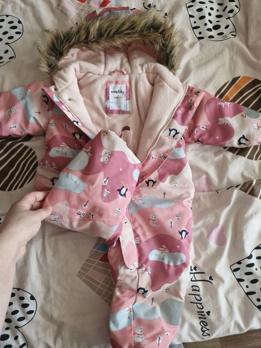 Подарую зимові комбінезон на дівчинку 74-86см