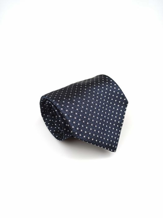 Argyle & Sutherland granatowy jedwabny krawat w groszki ady142
