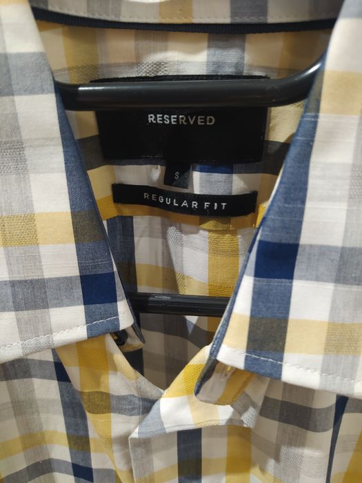 Koszula w kratkę żółto niebieska Reserved regular fit