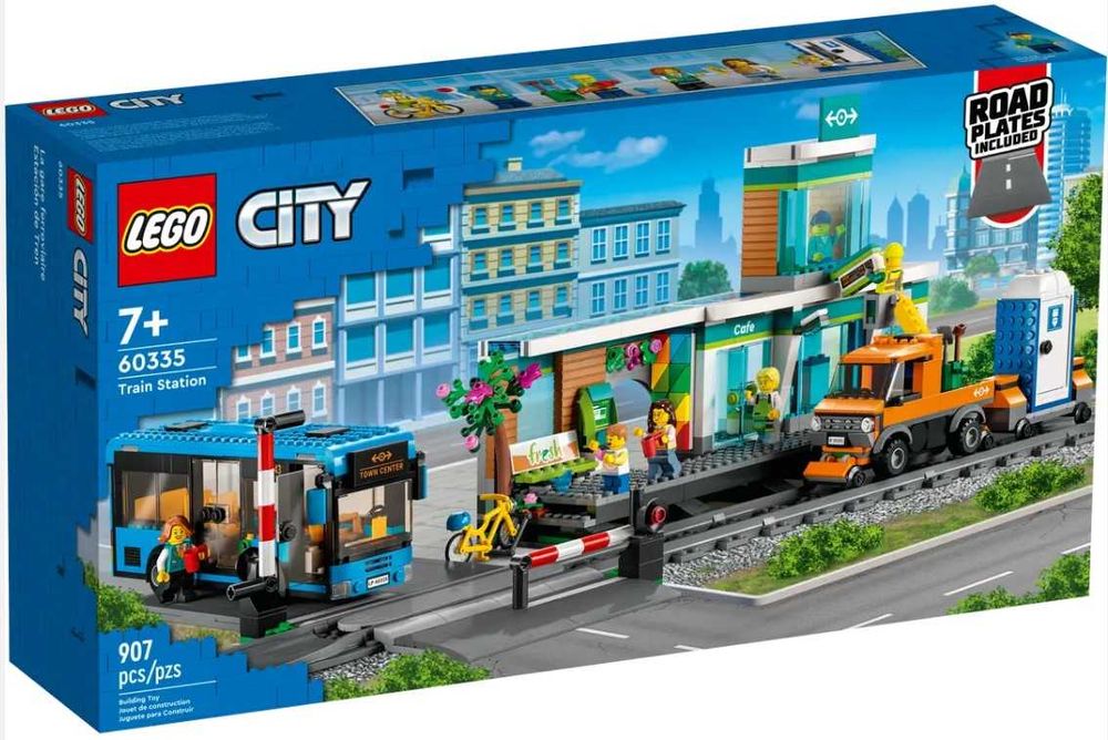 2w1 LEGO City 60337 POCIĄG PASAŻERSKI + LEGO Dworzec 60335 na Prezent