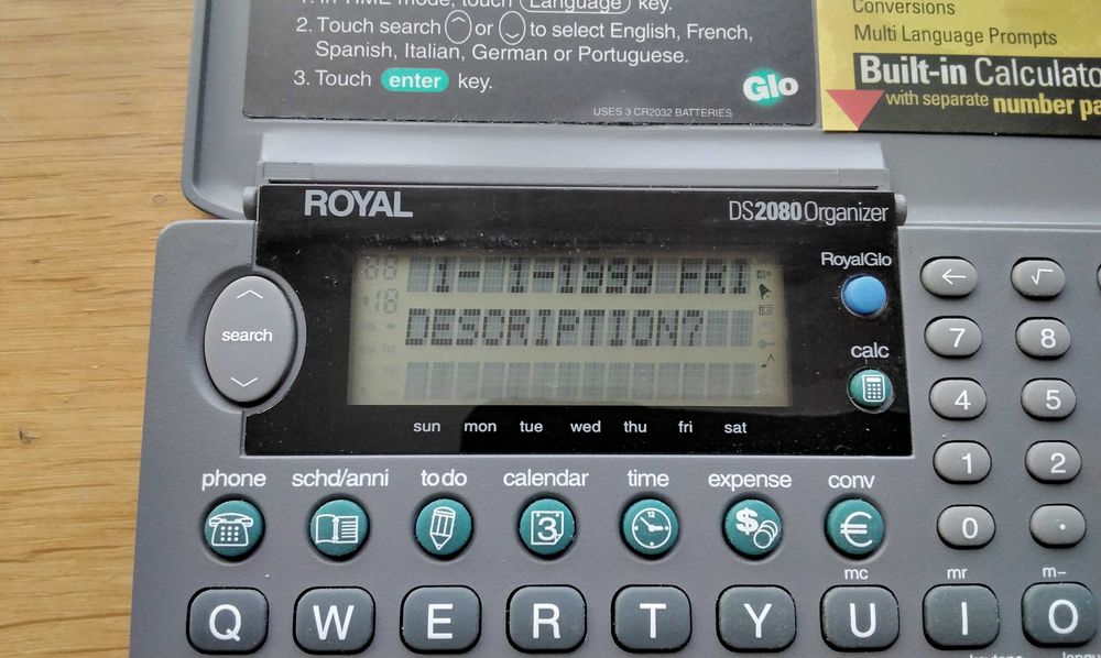 Огранайзер Royal DS2080 електронна записна книжка