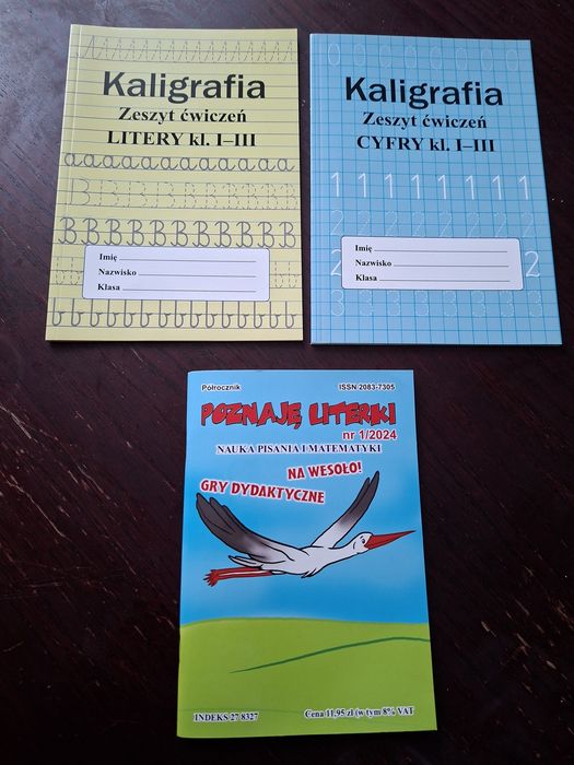 Kaligrafia  zeszyt  ćwiczeń  Litery CYFRY kl.  1-3.