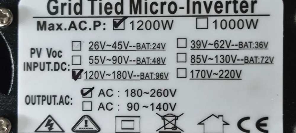 Мережевий інвертор GTN-1200LIM96