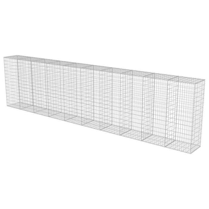 Muro gabião com tampas aço galvanizado 600x50x150 cm