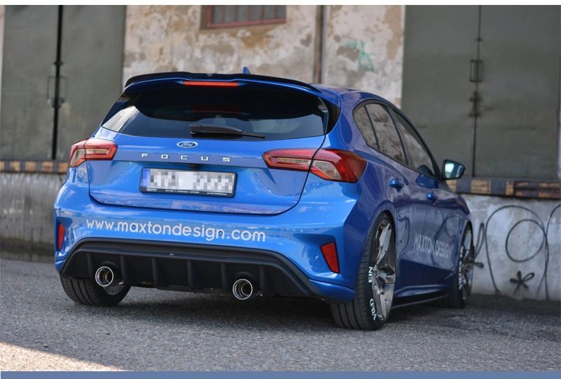 DIFUSOR TRASEIRO FORD FOCUS ST / ST-LINE MK4 2018-- PRETO BRILHANTE