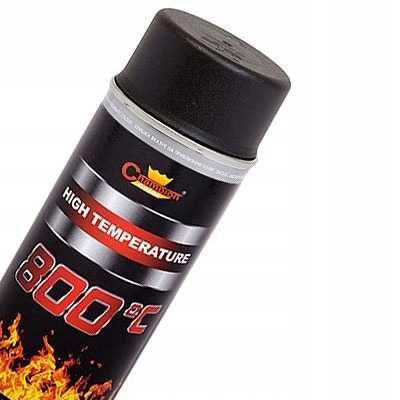 FARBA żaroodporna lakier 800C spray czarny 400ML Emalia do kominka