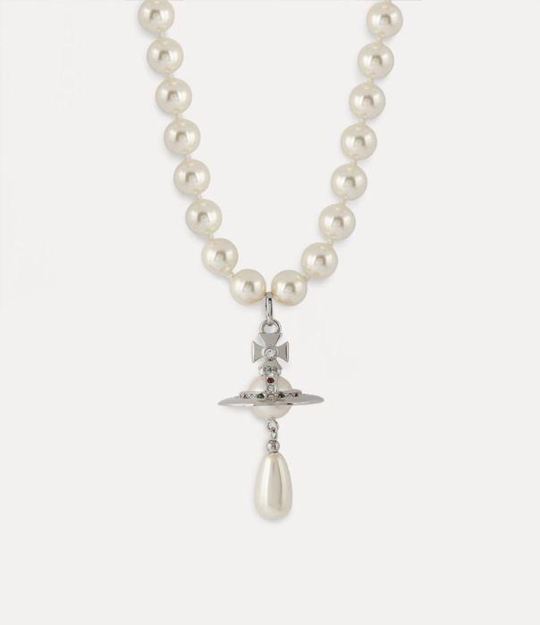Vivienne Westwood Pearl Saturn Necklace подвеска бусы намисто підвіска