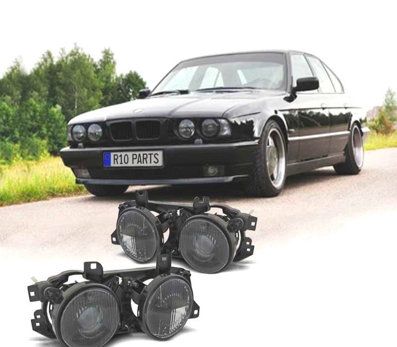 FARÓIS BMW E34 88-95 E32 86-94 FUNDO NEGRO