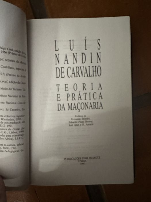 Livro Teoria E Prática Da Maçonaria de luis Nandin De Carvalho