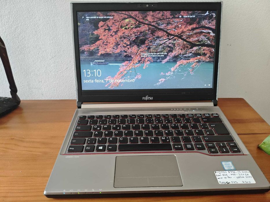 Fujitsu LifeBook E736 — Portátil Profissional Compacto