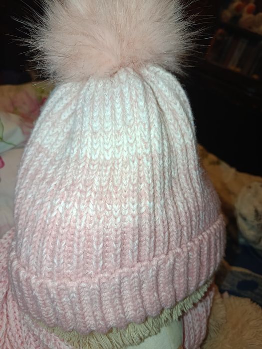 Теплый зимний  набор, теплий набір шапка в шарф