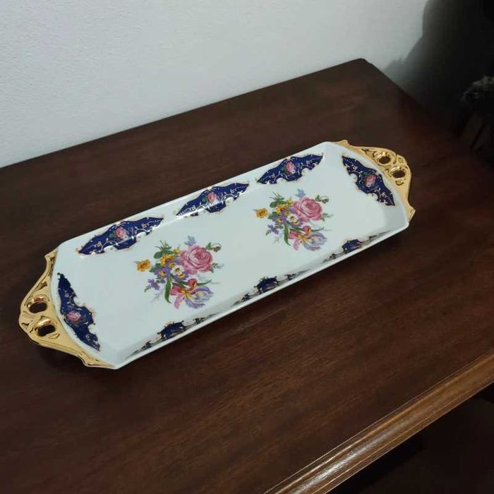 Tabuleiro de porcelana tradicional português (Porcelanas do Lis)