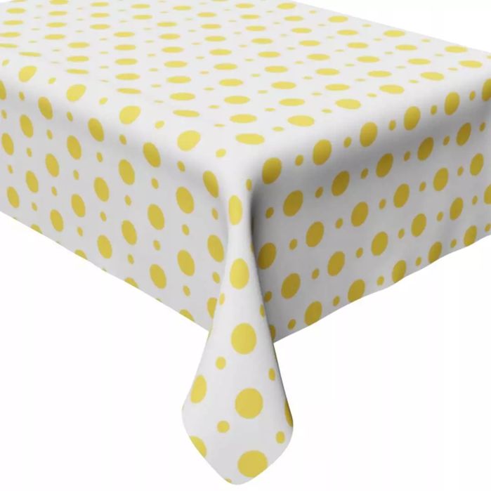 Obrus folia w grochy żółty. Arpex. Nowy Produkt