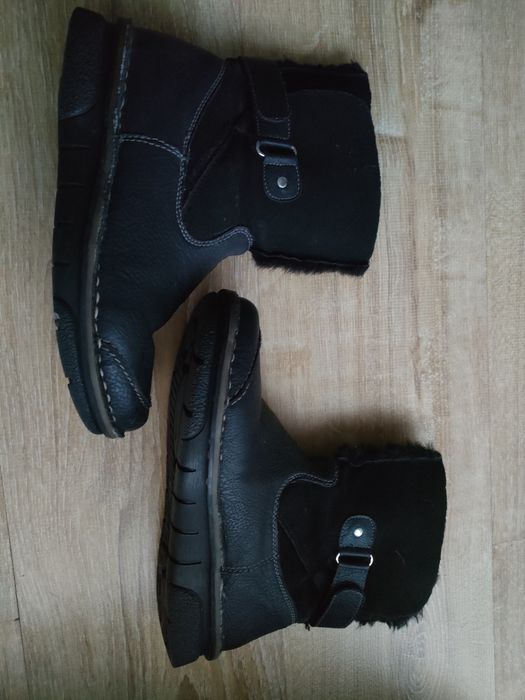 Ciepłe kozaki z futerkiem, ocieplane Rieker 38