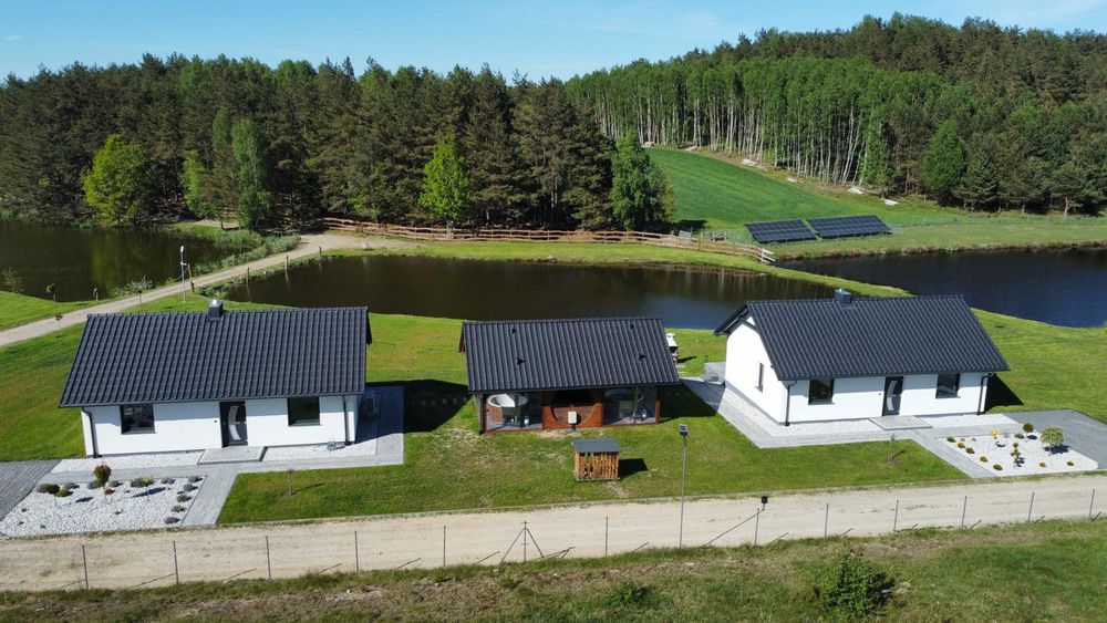 KASZUBY Domki Rybomania Żukówko balia, jacuzzi, sauna, łowienie ryb