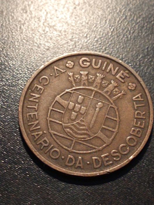 1 escudo - 500º aniversário do Descobrimento -Guiné 1946 - Bronze