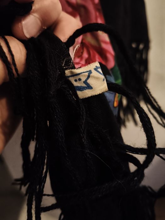 Stara chusta w róże z frędzlami 183