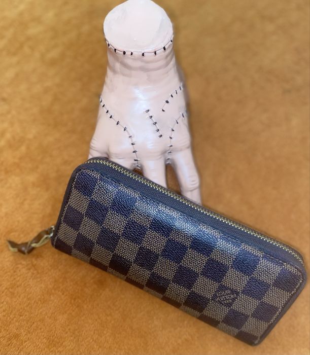 Louis Vuitton Damier Ebene Clemence Wallet Cherry