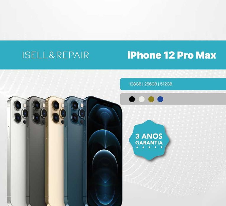 SEMI NOVO - iPhone 12 Pro Max - 128GB / 256GB / 512GB -3 ANOS GARANTIA