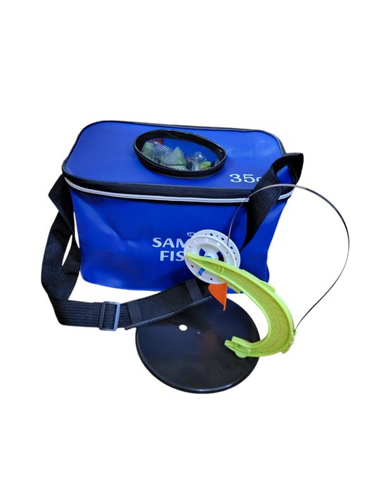 Набір Жерлиця Щука з фіксатором 10 та 15шт + сумка Ева 35см