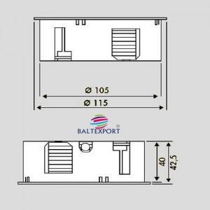 Base Compacta com 2 Tomadas de Corrente para Instalação em Bancadas
