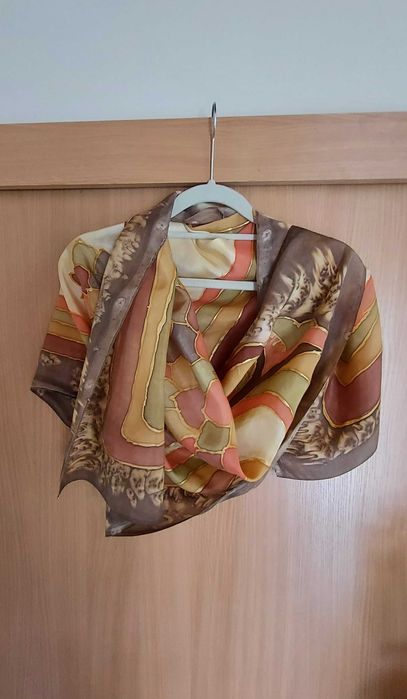 Chusta jedwabna ręcznie malowana 95cm